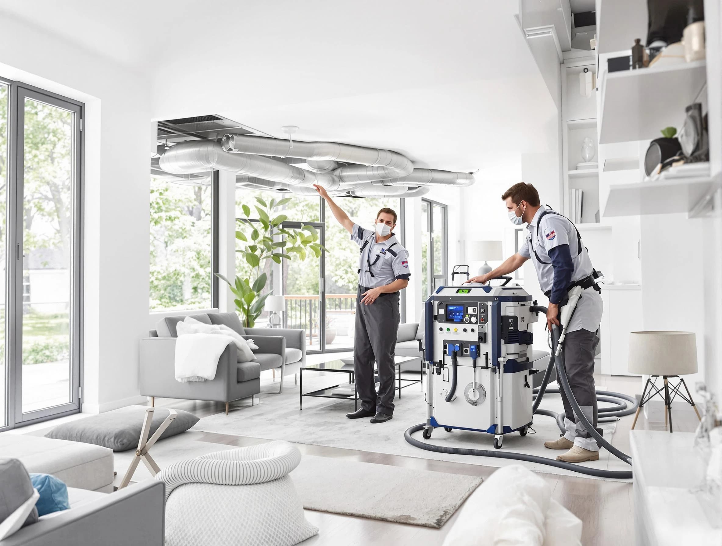 Edgewater Air Duct Cleaning professional conducting pure air duct cleaning with state-of-the-art equipment in Edgewater