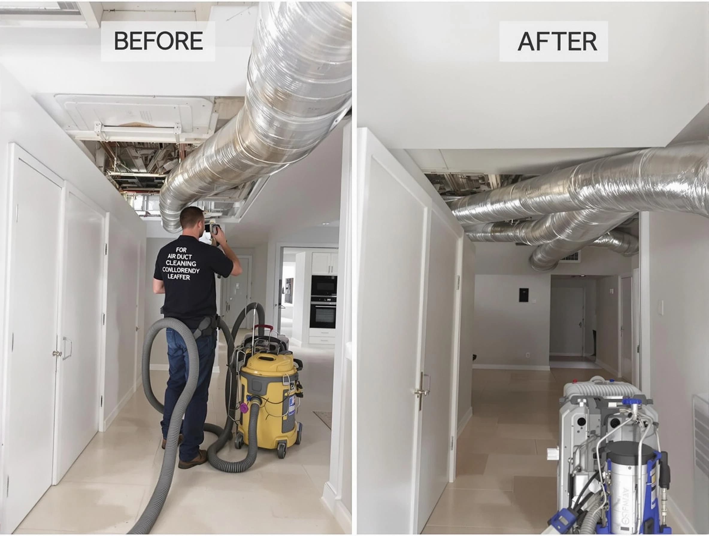 Edgewater Air Duct Cleaning professional performing thorough air duct cleaning in Edgewater