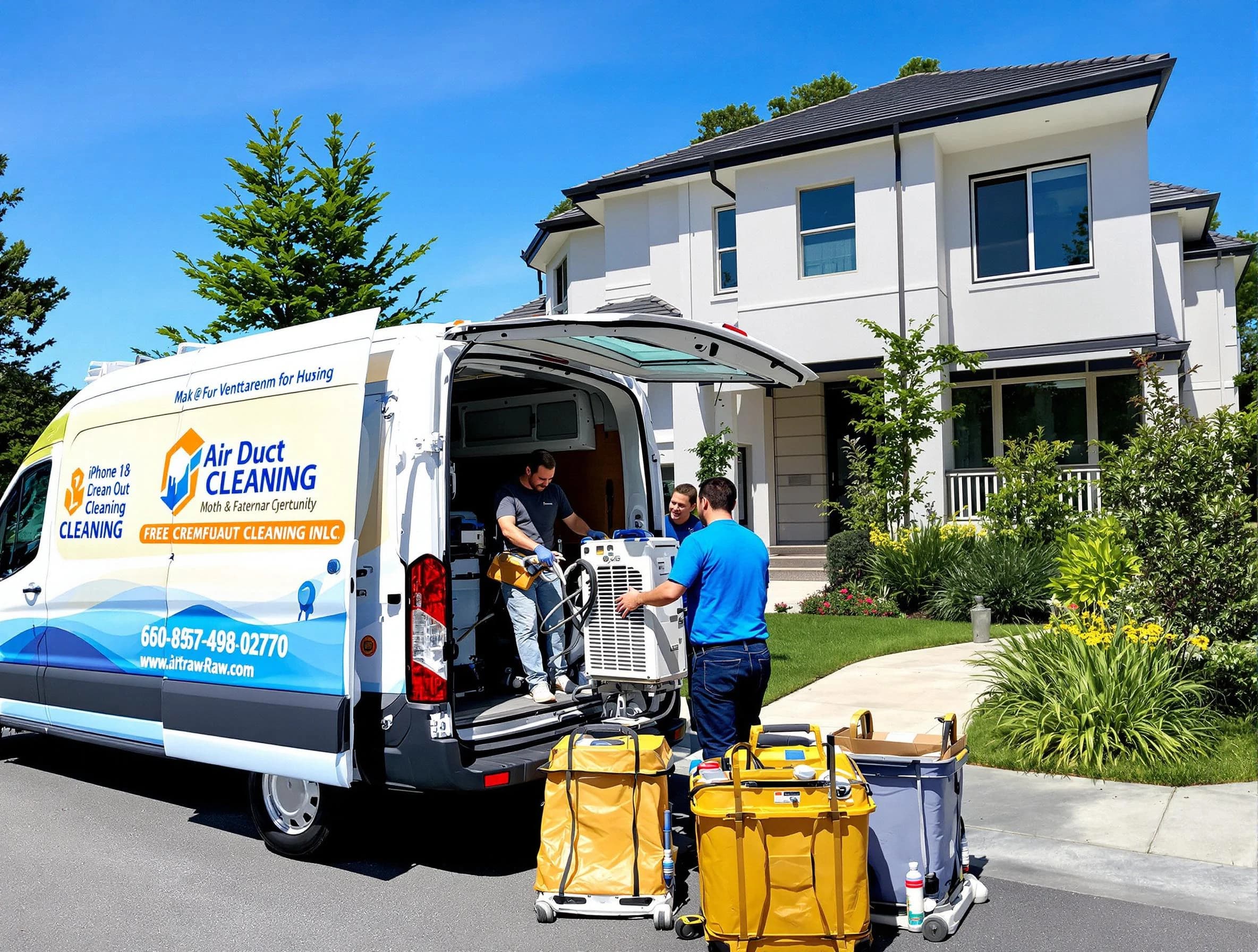 Edgewater Air Duct Cleaning technician performing professional air duct cleaning in Edgewater