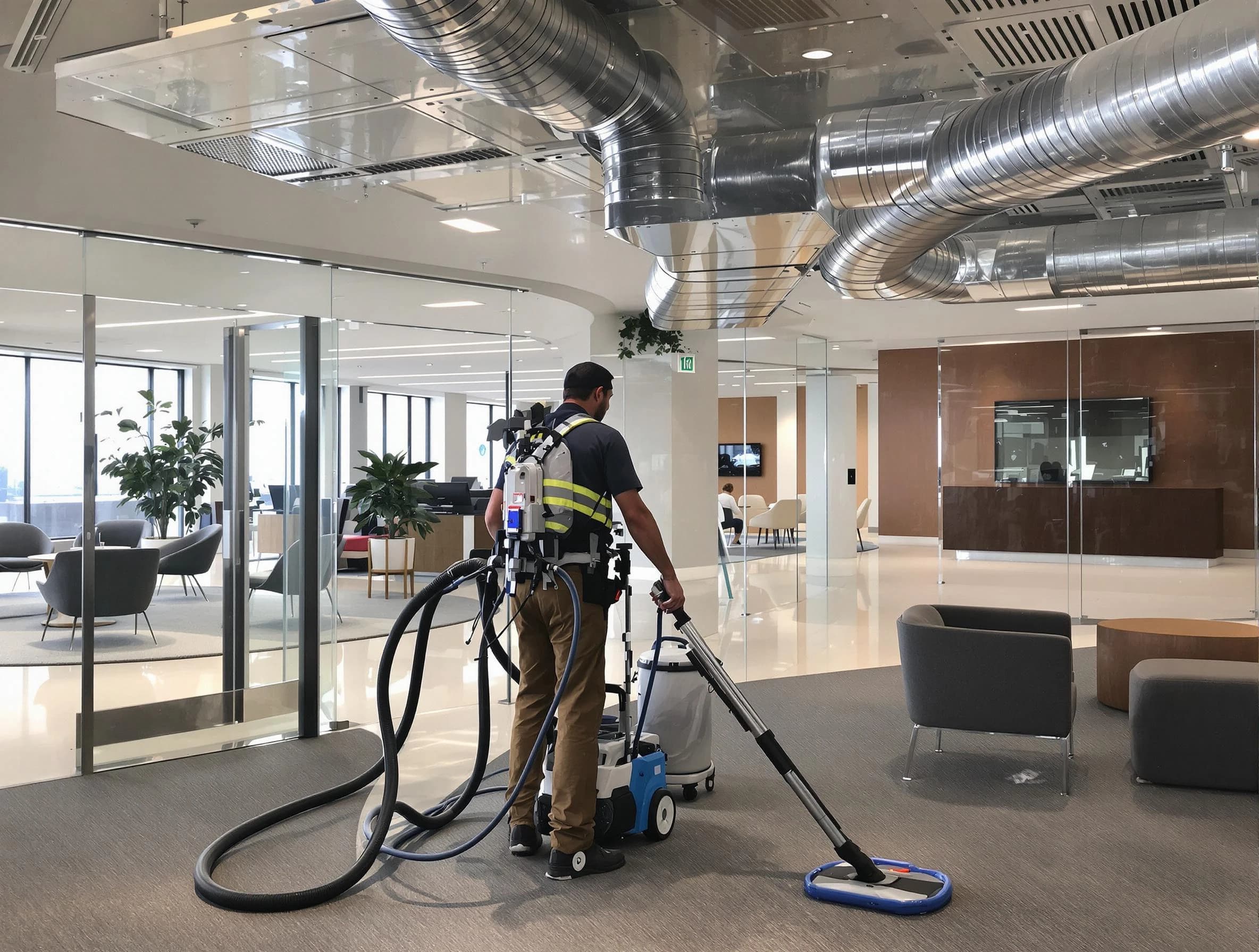 Commercial duct cleaning service by Edgewater Air Duct Cleaning in Edgewater