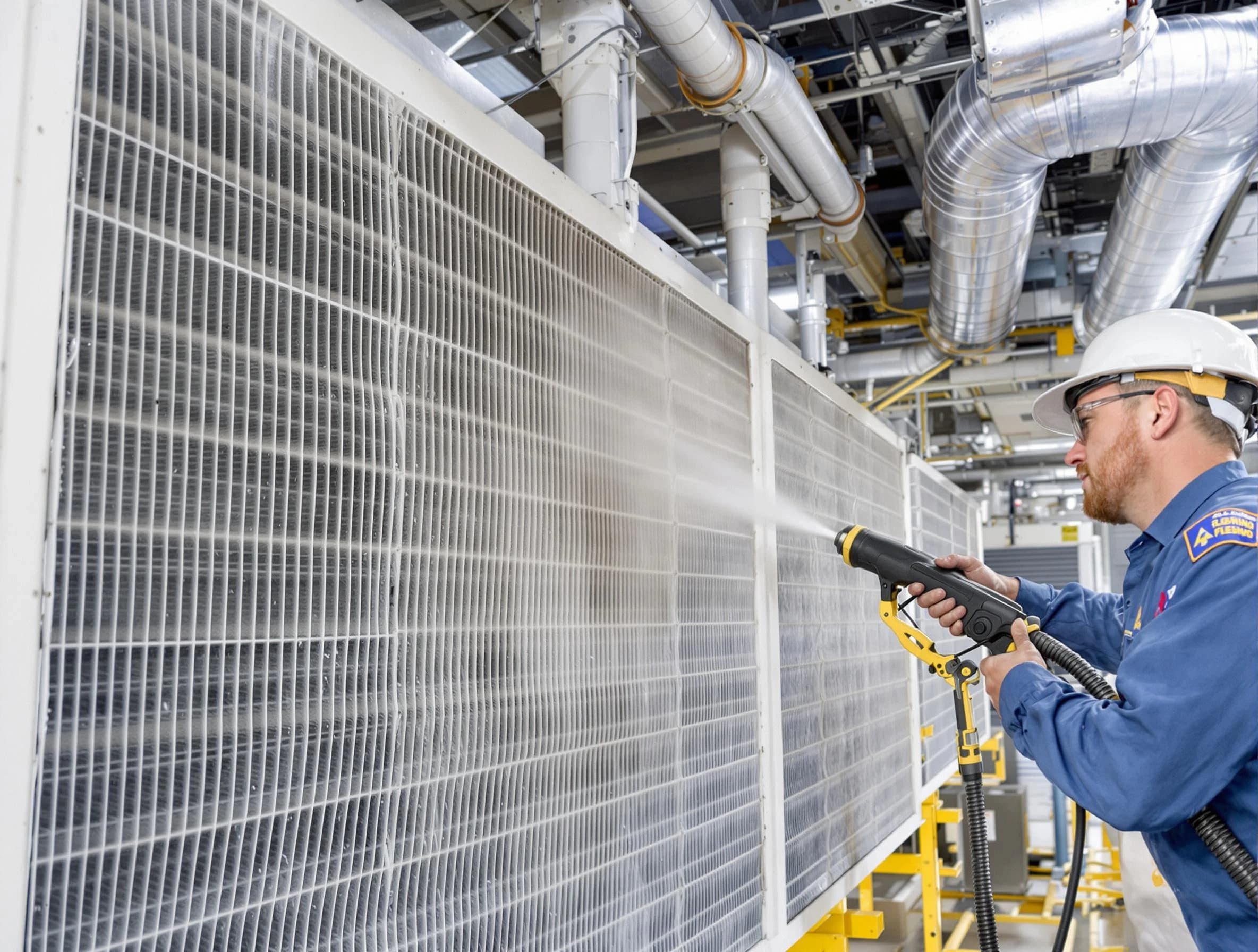 Professional commercial coil cleaning by Edgewater Air Duct Cleaning in Edgewater