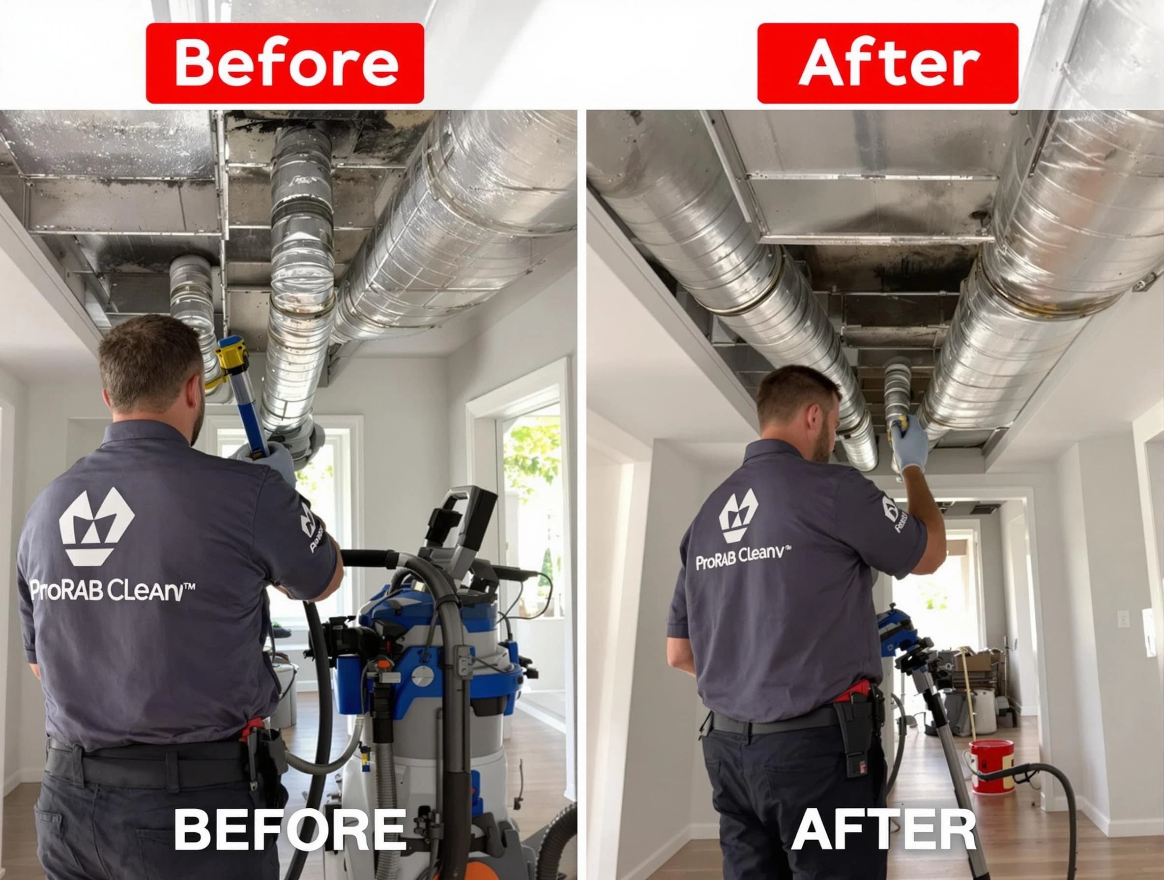 Edgewater Air Duct Cleaning expert performing thorough residential duct cleaning in a Edgewater home