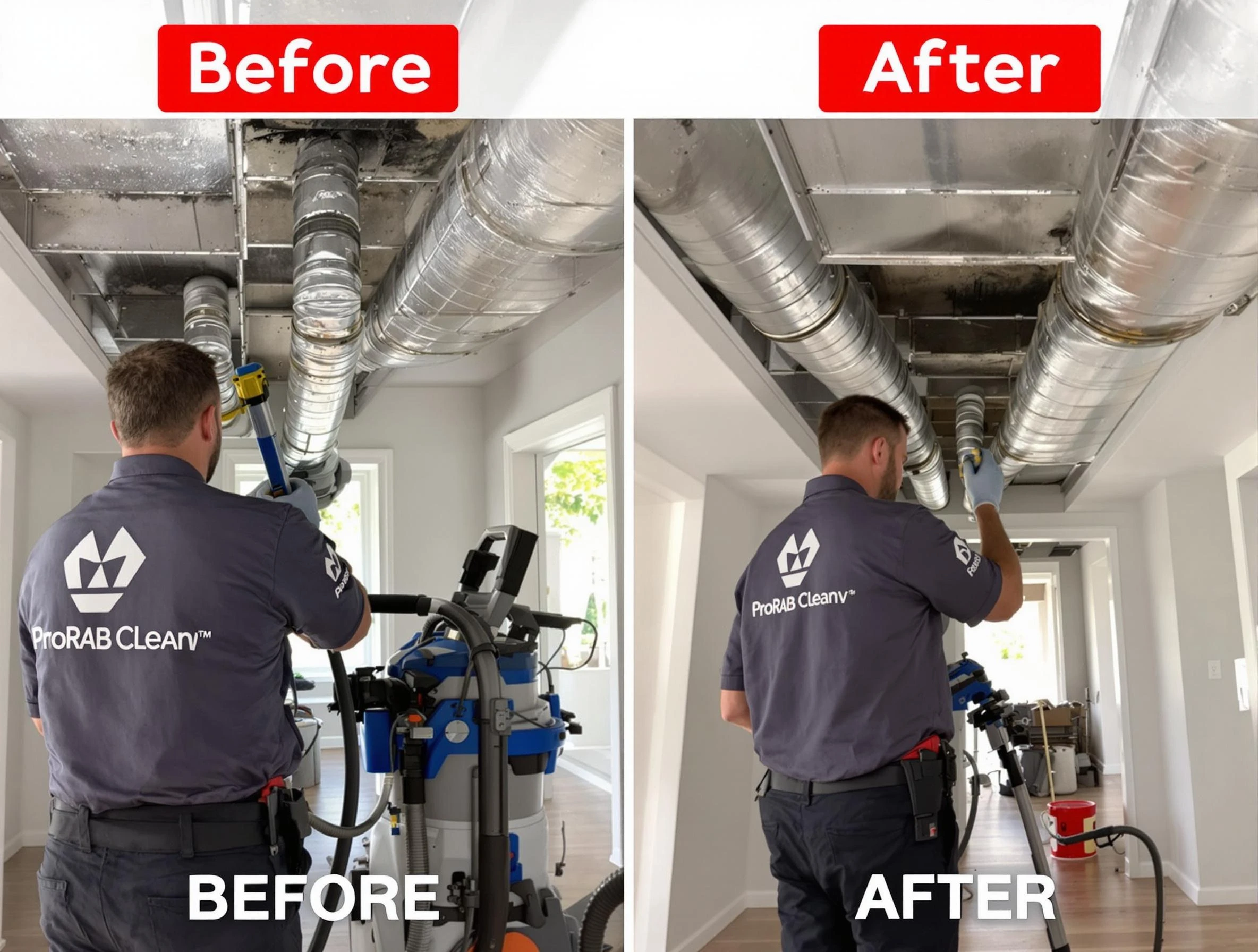 Edgewater Air Duct Cleaning expert performing thorough residential duct cleaning in a Edgewater home